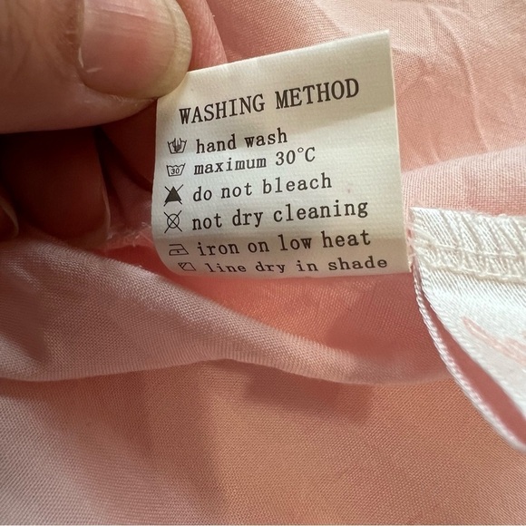 Vintage Nightie Nightgown Pink White Coquette Size Small - Picture 9 of 12